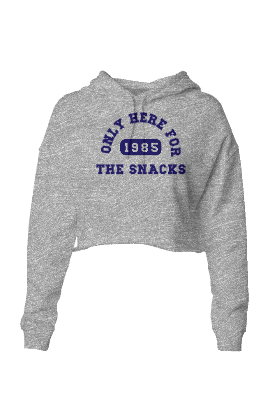 Lightweight Crop Only Here for The Snacks Graphic Hoodie