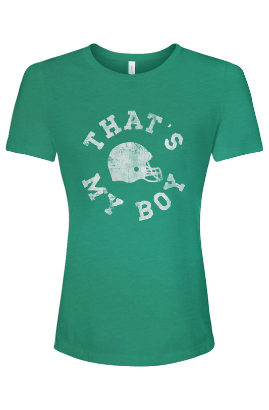 That's My Boy-Football Women’s Relaxed Fit Triblend Tee