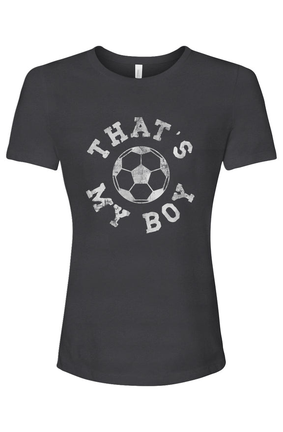 That's My Boy- Soccer Women’s Relaxed Fit Triblend T-Shirt