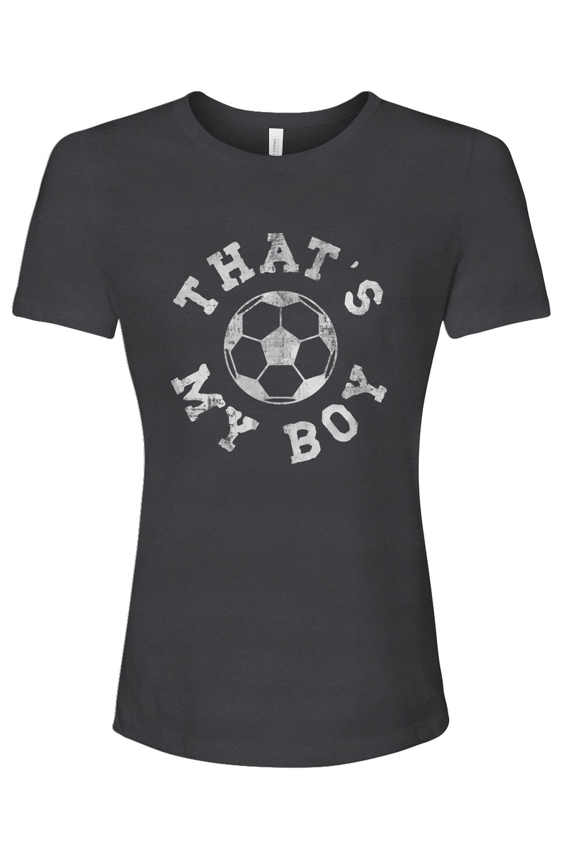 That's My Boy- Soccer Women’s Relaxed Fit Triblend T-Shirt