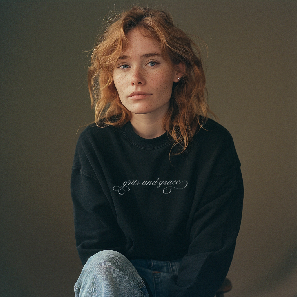 Grits and Grace Embroidered Crewneck Sweatshirt