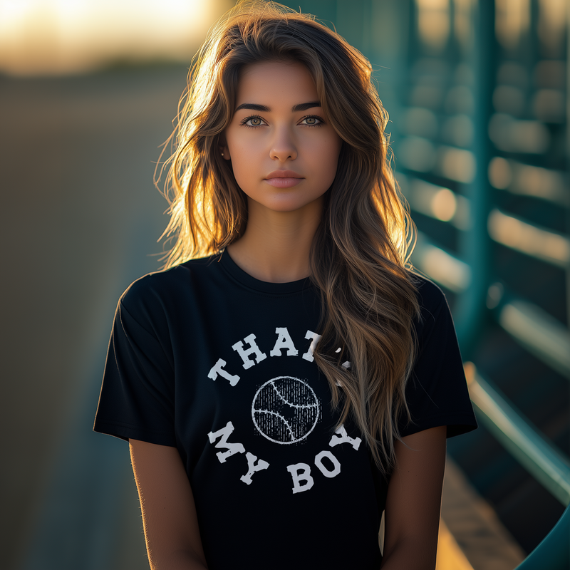 Baseball-That's My Boy Relaxed Graphic T-Shirt