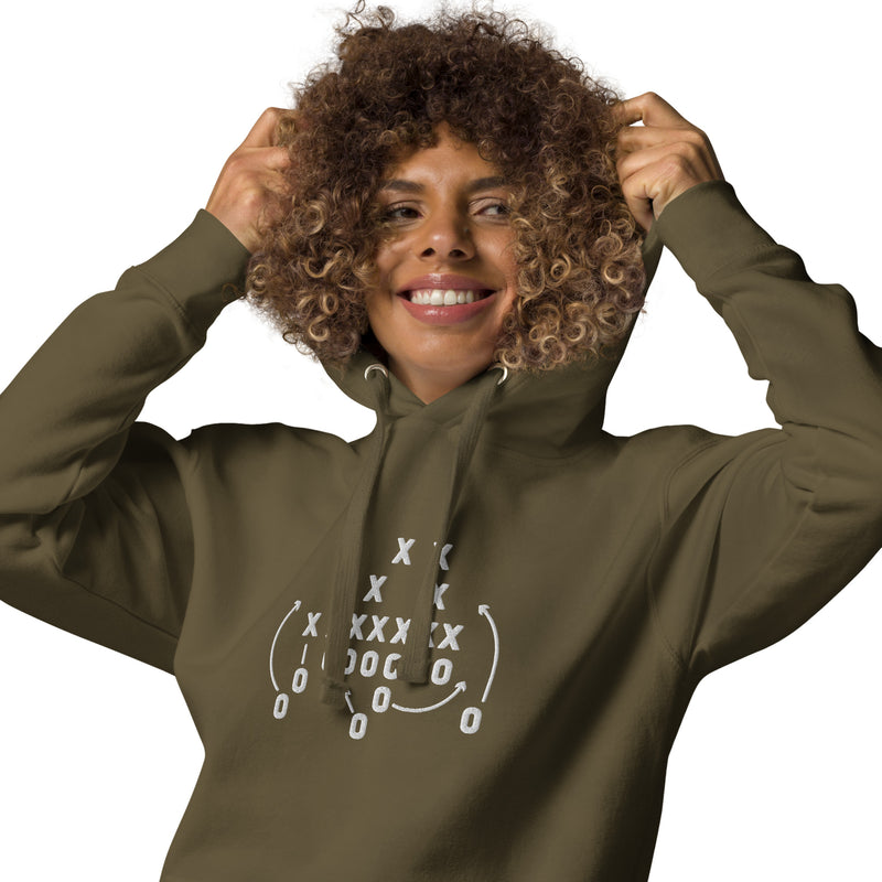 Embroidered Football Play- "The Option" Hoodie