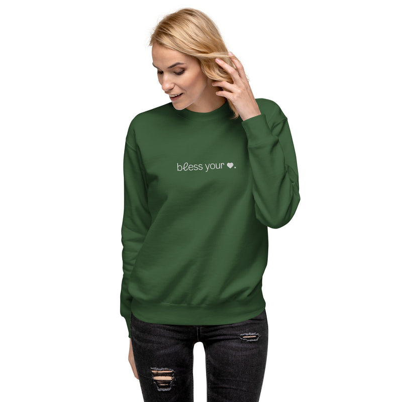 Bless Your Heart Embroidered Premium Crewneck