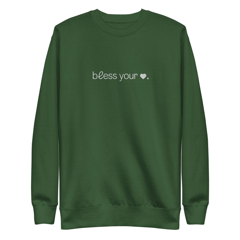 Bless Your Heart Embroidered Premium Crewneck