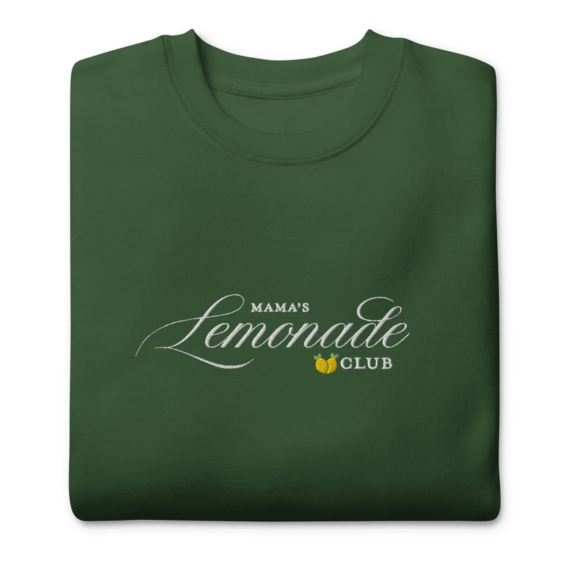 Mama's Lemonade Club Embroidered Crewneck Sweatshirt