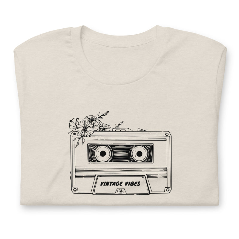 Vintage Vibes Retro Cassette Tape Graphic Tee