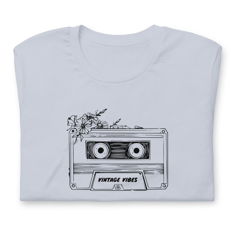 Vintage Vibes Retro Cassette Tape Graphic Tee