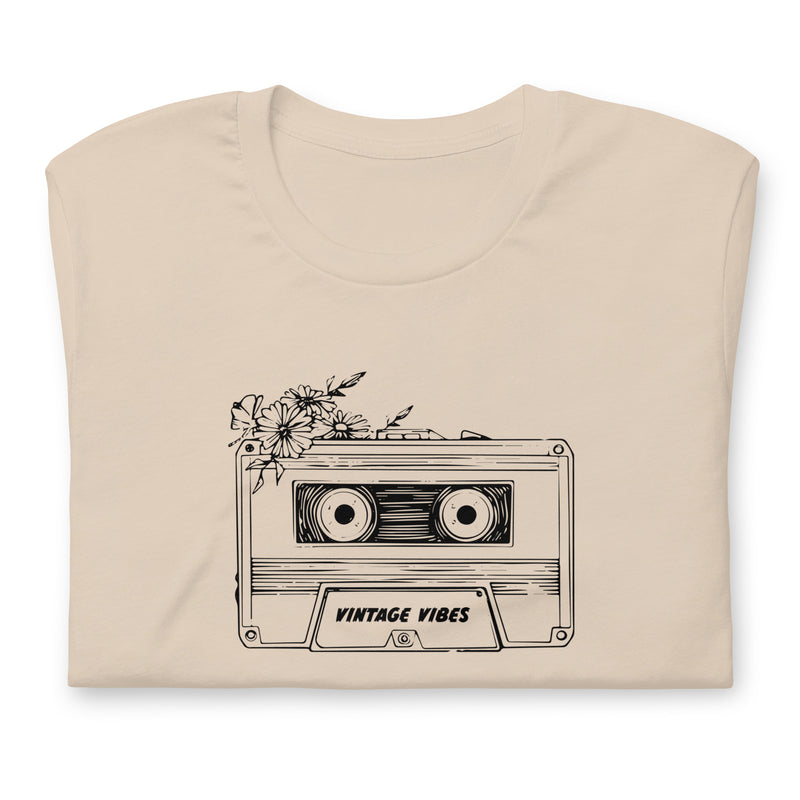 Vintage Vibes Retro Cassette Tape Graphic Tee